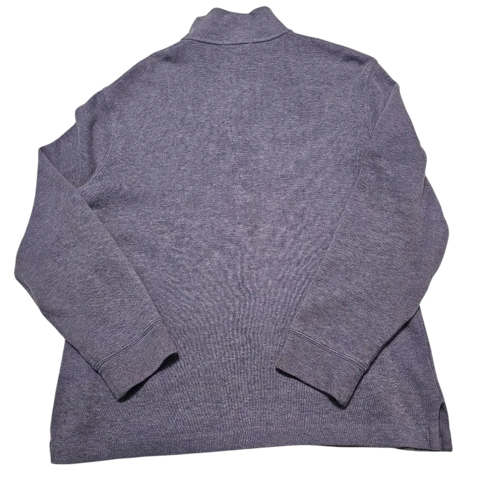 Polo Ralph Lauren Men's Purple Cotton Quarter-Zip Preppy Sweater Sz M